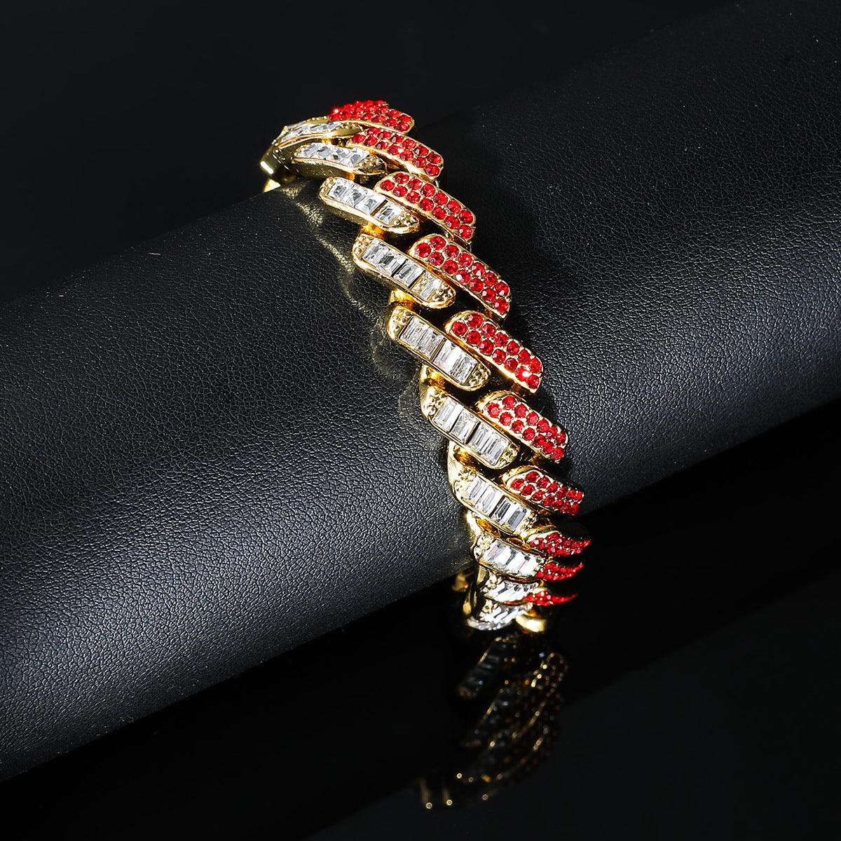 Hip-hop Streetwear Geometric Alloy Inlay Zircon Men's Bracelets