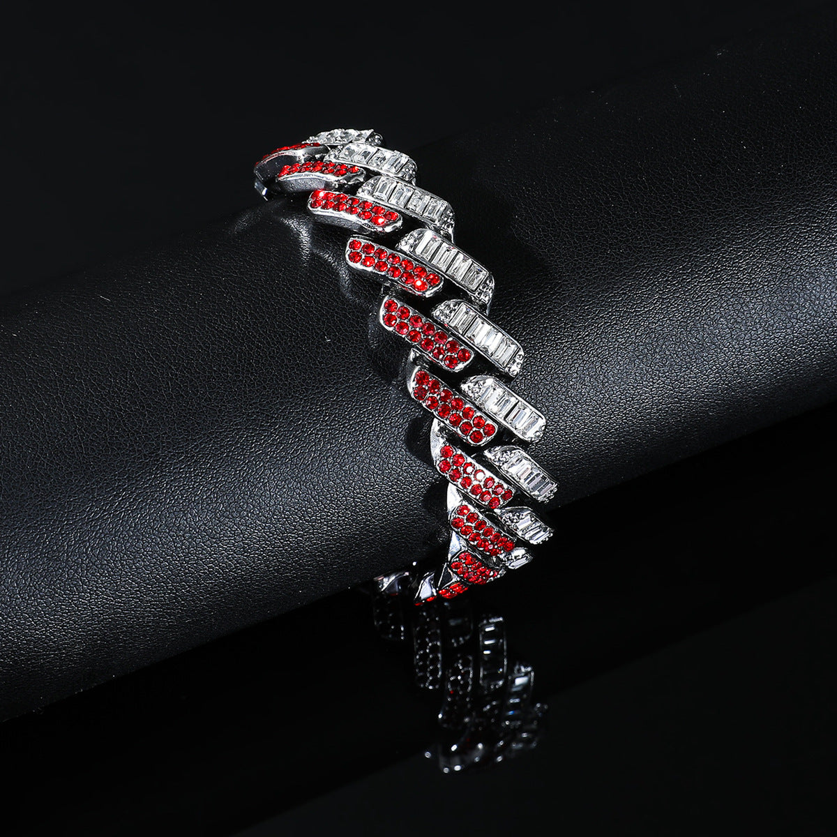 Hip-hop Streetwear Geometric Alloy Inlay Zircon Men's Bracelets