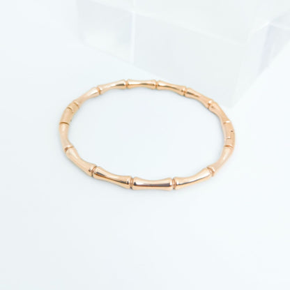 Chinoiserie Casual Bamboo Solid Color Titanium Steel Plating Bangle