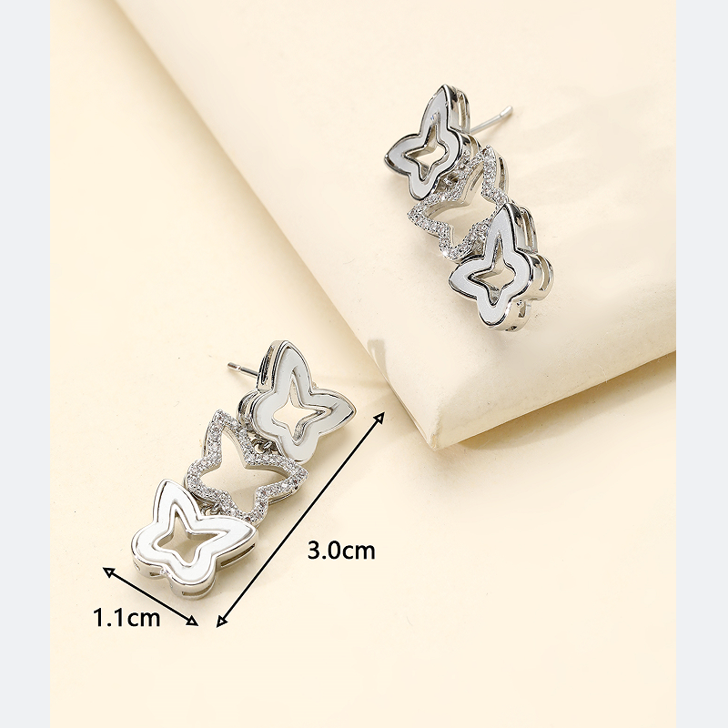 1 Pair Vintage Style Simple Style Oval Bow Knot Plating Inlay Copper Zircon 18k Gold Plated Drop Earrings