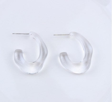 1 Pair Simple Style Solid Color Arylic Earrings