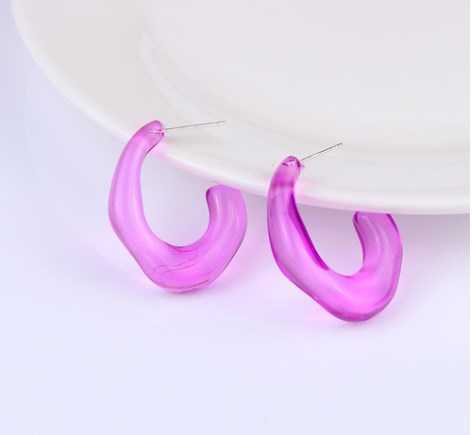 1 Pair Simple Style Solid Color Arylic Earrings