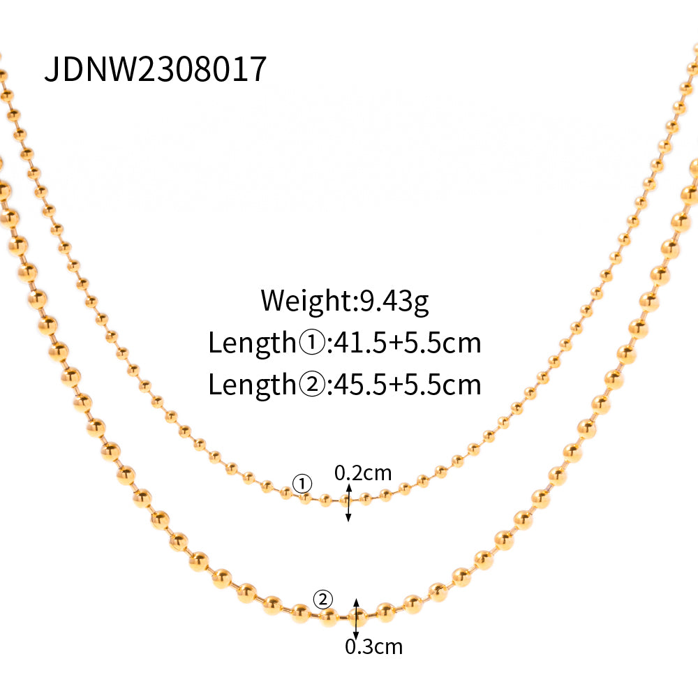 Ig Style Solid Color Stainless Steel Plating 18k Gold Plated Necklace