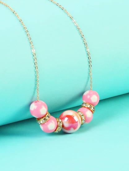 Sweet Pearl Zinc Alloy Beaded Rhinestones Women's Necklace