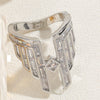 Exaggerated Simple Style Commute Penguin Wings Copper Plating Inlay Zircon 14k Gold Plated White Gold Plated Open Rings