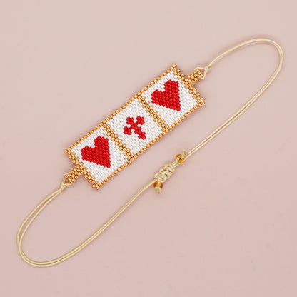 Bohemian Heart Shape Seed Bead Women's Bracelets Drawstring Bracelets