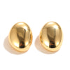 1 Pair Simple Style Oval Plating Copper Ear Studs