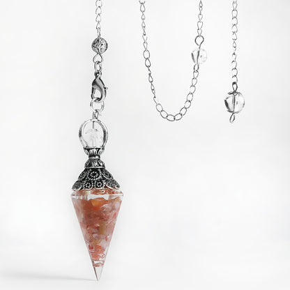 Simple Style Conical Resin Copper Pendant Necklace