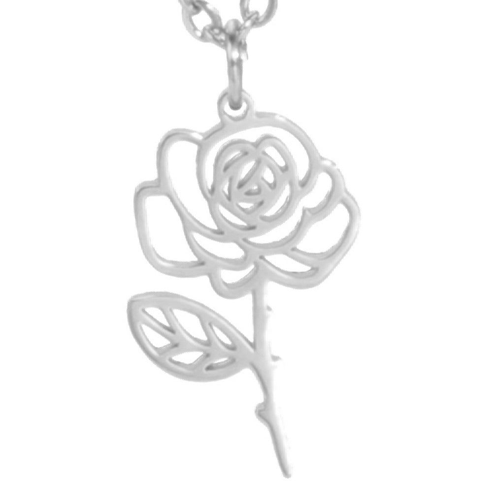 Simple 18k Real Gold Plating Non-fading Ten Birthday Month Flower 304 Material Diy Stainless Steel Pendant