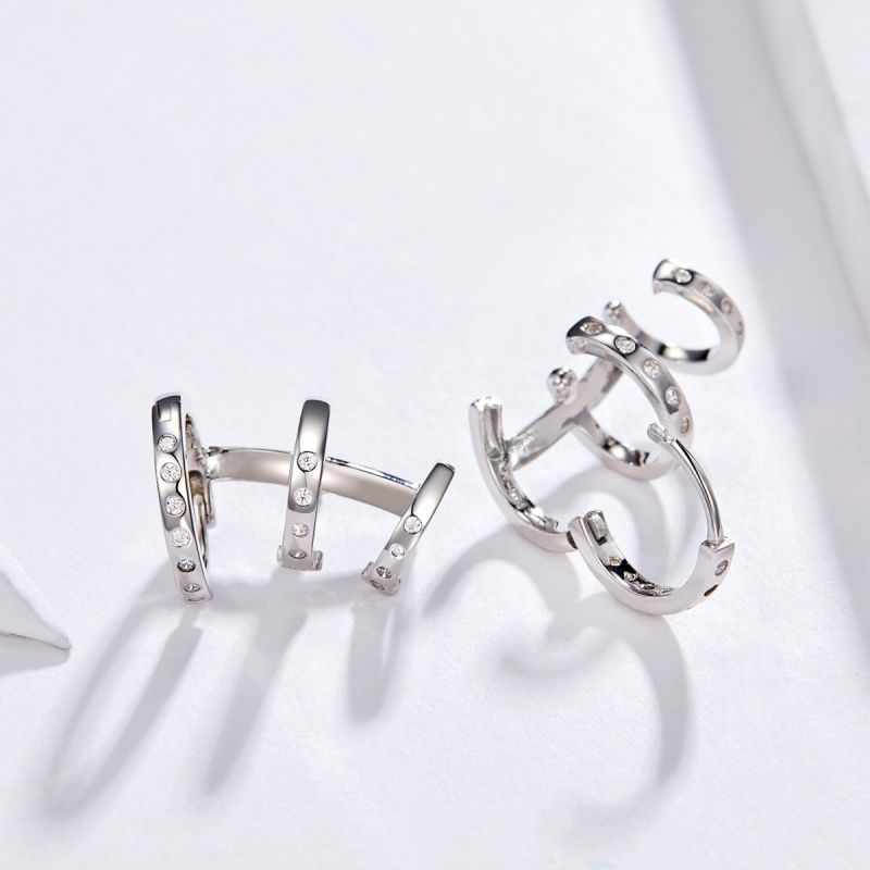 1 Pair Simple Style Cross Sterling Silver Drop Earrings