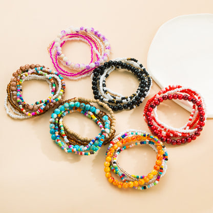 Vintage Style Round Seed Bead Beaded Women's Bracelets