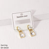 1 Pair Vintage Style Classic Style Lock Plating Inlay Stainless Steel Zircon Gold Plated Silver Plated Drop Earrings