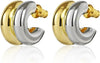 1 Pair Casual Color Block Polishing Plating 304 Stainless Steel 18K Gold Plated Ear Studs