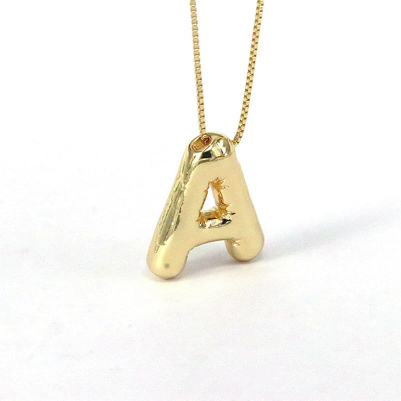 Simple Style Classic Style Letter Copper 18k Gold Plated Pendant Necklace In Bulk