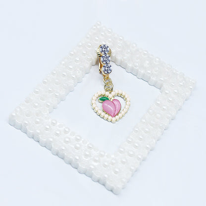 Casual Clouds Peach Plant Stainless Steel Copper White Gold Plated Rhinestones Belly Ring In Bulk