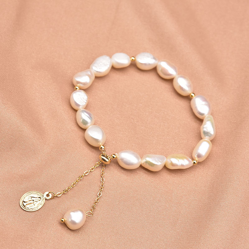 Original Design Geometric 18k Gold Plated Freshwater Pearl Wholesale Bracelets