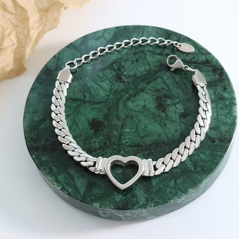 Ig Style Heart Shape Stainless Steel Plating Necklace