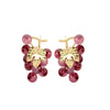 1 Pair Ig Style Sweet Grape Plating Resin Copper Ear Studs