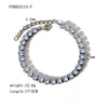 Simple Style Solid Color Stainless Steel Plating Inlay Zircon 18k Gold Plated Bracelets