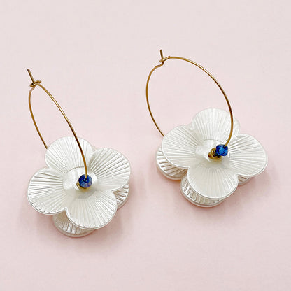 Wholesale Jewelry Casual Commute Flower Shell Gold Plated Plating Earrings