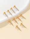 10 Pieces Simple Style Ball Stainless Steel Ear Studs