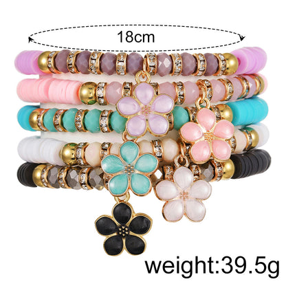 Bohemian Flower Soft Clay Beaded Women's Bracelets