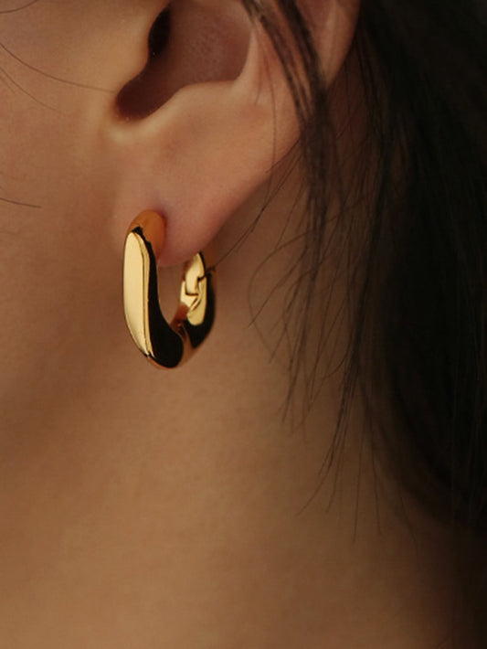 1 Pair Simple Style Solid Color Asymmetrical Zinc Alloy Ear Studs