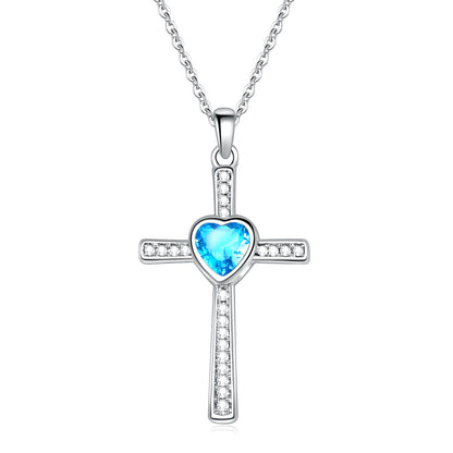 Elegant Streetwear Cross Copper Plating Inlay Zircon Silver Plated Pendant Necklace