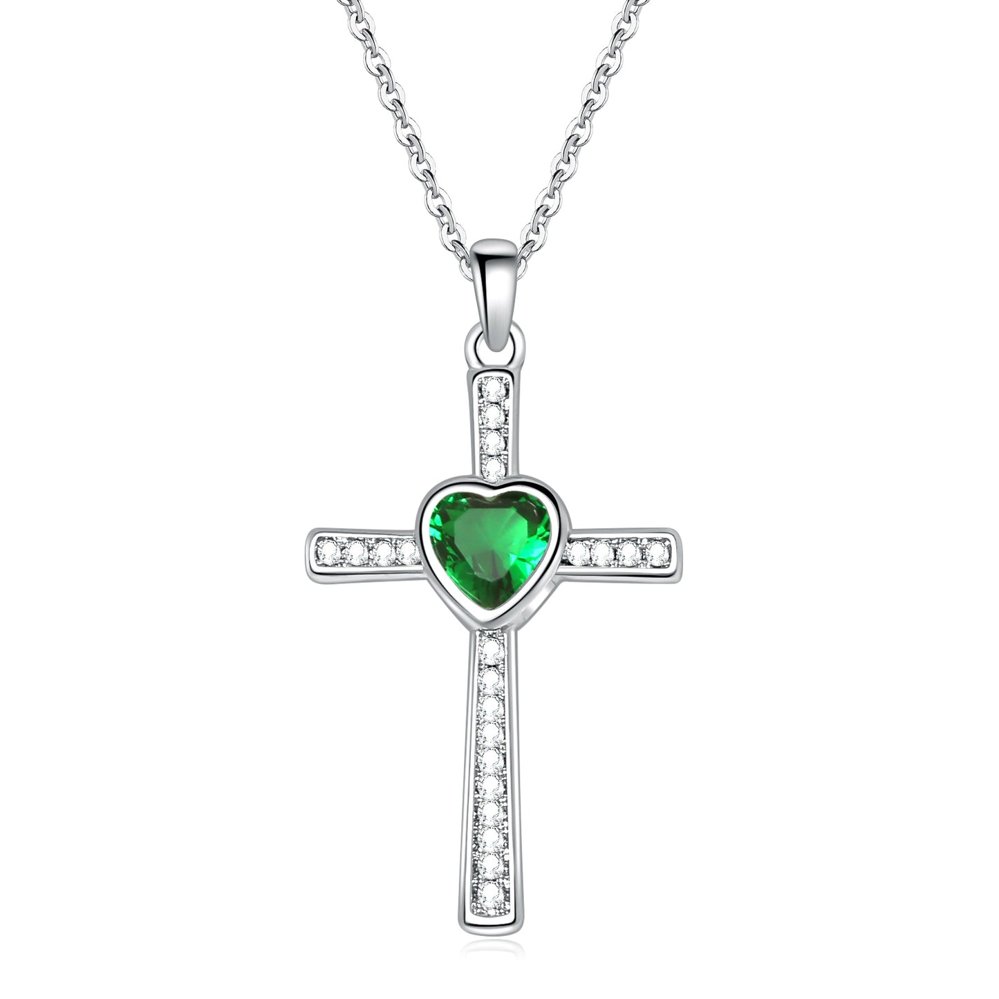 Elegant Streetwear Cross Copper Plating Inlay Zircon Silver Plated Pendant Necklace