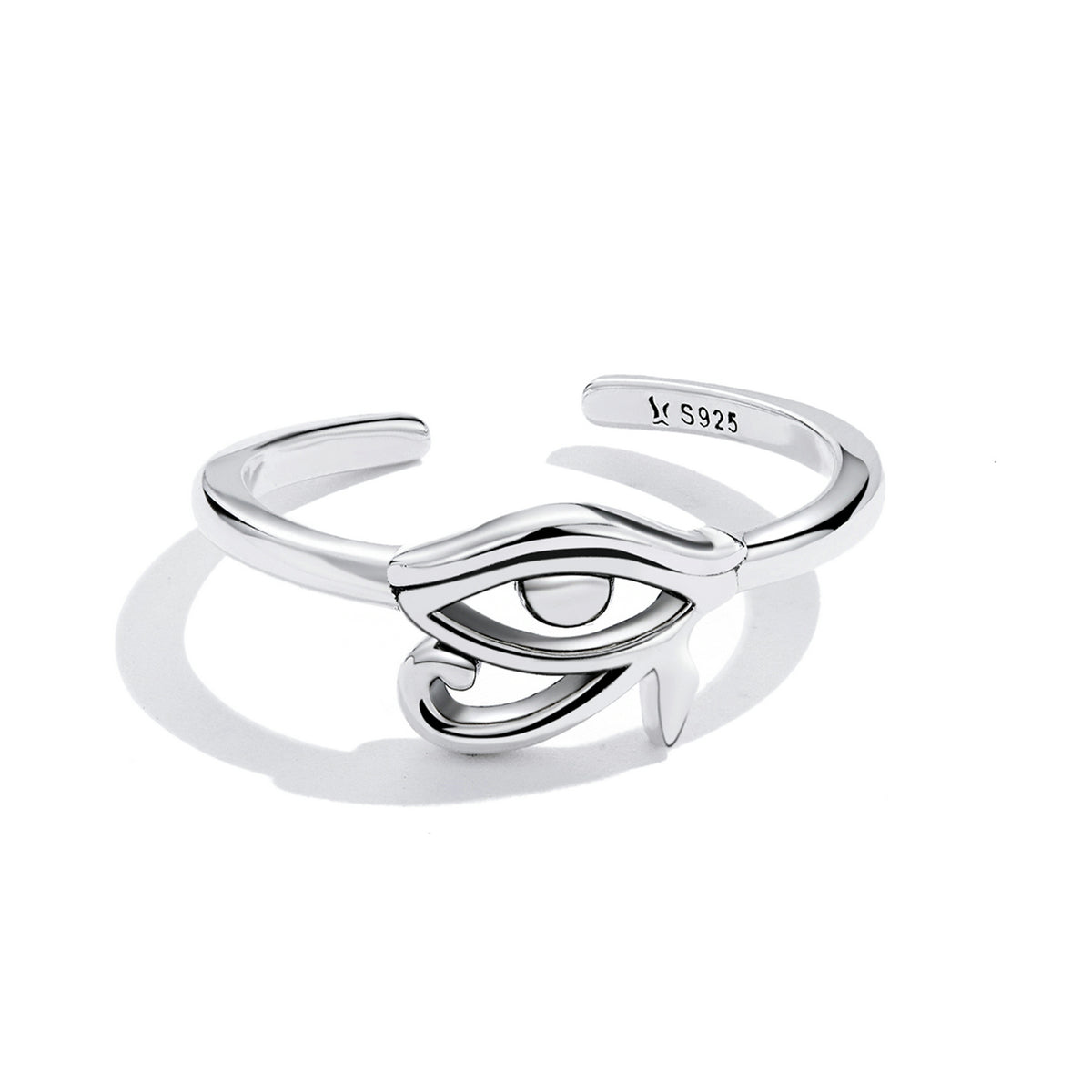 Casual Devil's Eye Sterling Silver Zircon Open Rings In Bulk