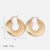 1 Pair Simple Style Solid Color Commute Geometric Semicircle Circle Plating Stainless Steel 18k Gold Plated Earrings