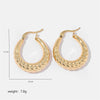 1 Pair Simple Style Solid Color Commute Geometric Semicircle Circle Plating Stainless Steel 18k Gold Plated Earrings