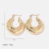 1 Pair Simple Style Solid Color Commute Geometric Semicircle Circle Plating Stainless Steel 18k Gold Plated Earrings