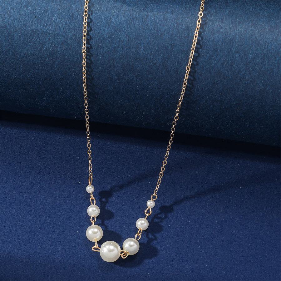 Elegant Solid Color Imitation Pearl Women's Necklace