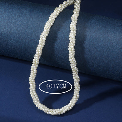 Elegant Solid Color Imitation Pearl Women's Necklace