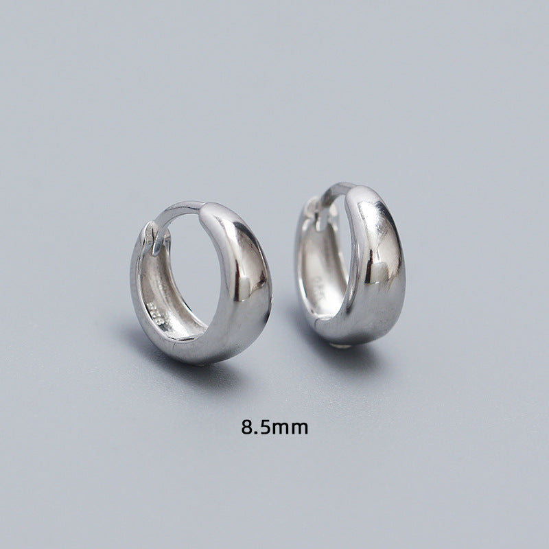 S925 Sterling Silver Geometric Wide Earrings Wholesale Hello Jewelry