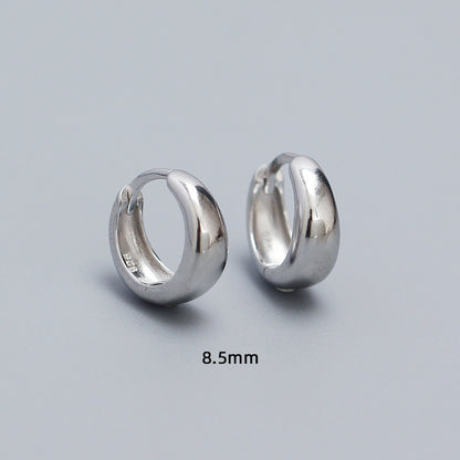 S925 Sterling Silver Geometric Wide Earrings Wholesale Hello Jewelry