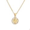 Ig Style Simple Style Cross Copper Plating Inlay Zircon Gold Plated Pendant Necklace