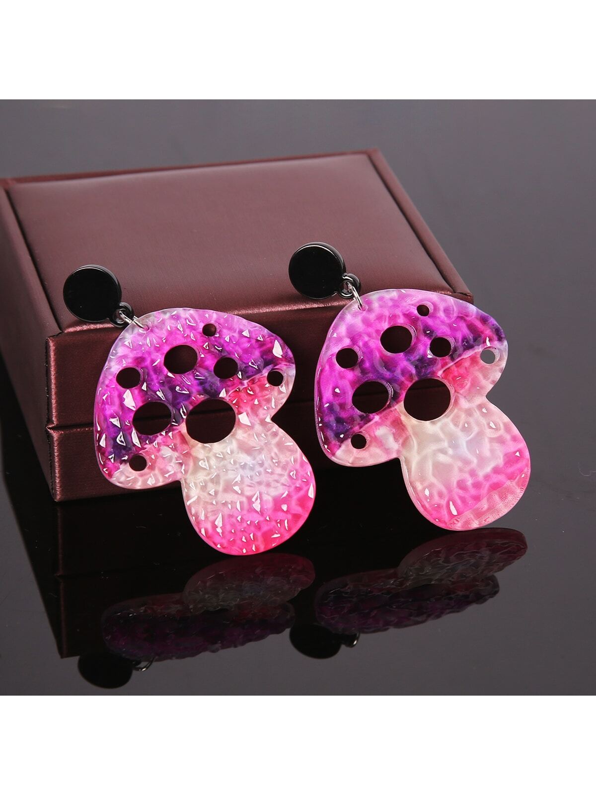 Wholesale Jewelry Ig Style Casual Cartoon Style Mushroom Arylic Copper Alloy Luminous Earrings