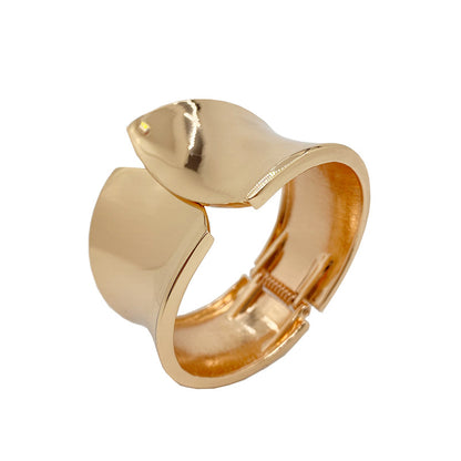 Retro Solid Color Alloy Plating Women's Bangle