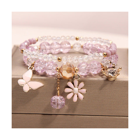 Elegant Butterfly Artificial Crystal Inlay Artificial Gemstones Women's Bracelets