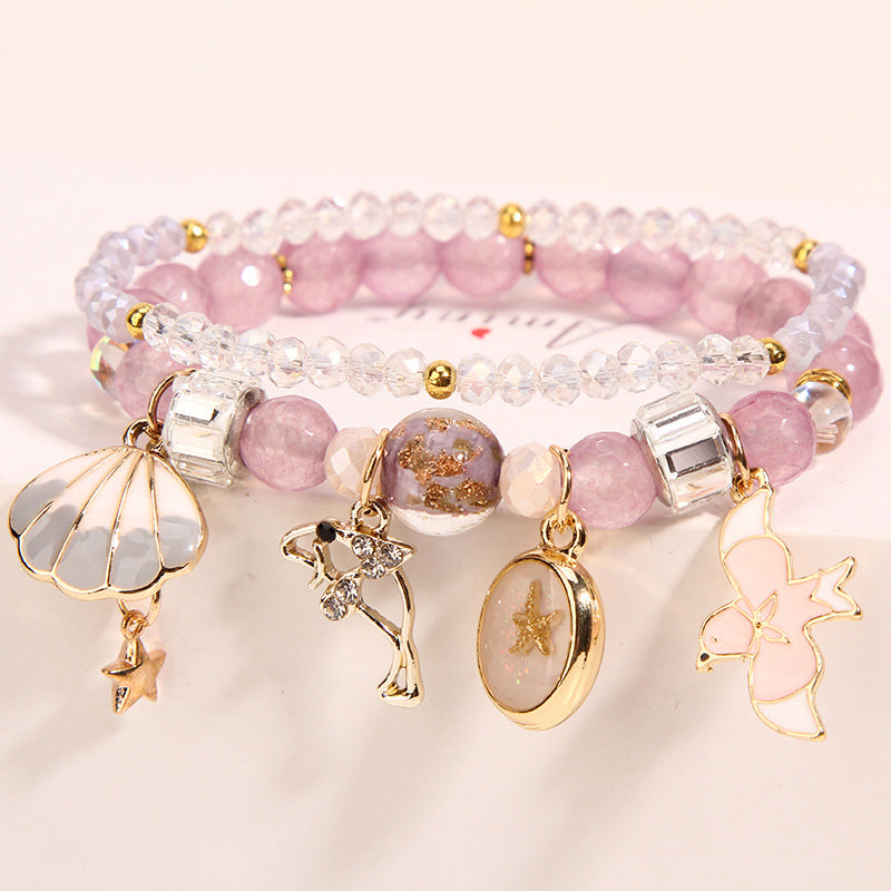 Elegant Butterfly Artificial Crystal Inlay Artificial Gemstones Women's Bracelets