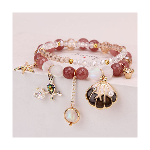 Elegant Lady Heart Shape Cat Artificial Crystal Women's Bracelets