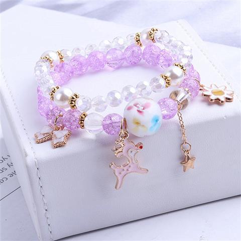 Elegant Lady Heart Shape Cat Artificial Crystal Women's Bracelets