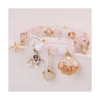 Elegant Lady Heart Shape Cat Artificial Crystal Women's Bracelets