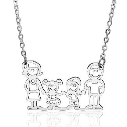 Basic Modern Style Cartoon Stainless Steel Hollow Out Pendant Necklace