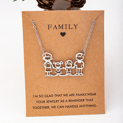 Basic Modern Style Cartoon Stainless Steel Hollow Out Pendant Necklace