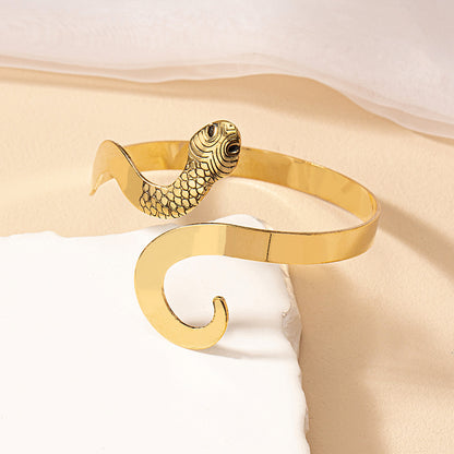 Gothic Retro Cool Style Animal Snake Alloy Plating Women's Bangle