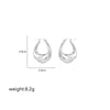 1 Pair Simple Style Commute Shiny Irregular Geometric Circle Plating Stainless Steel White Gold Plated Earrings