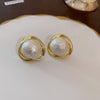 1 Pair Elegant Pearl Alloy Ear Studs